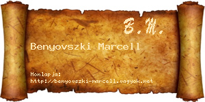 Benyovszki Marcell névjegykártya
