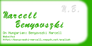 marcell benyovszki business card